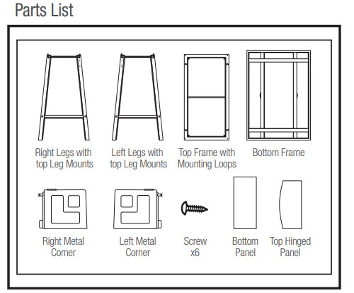 Aqueon Forge aquarium stand components